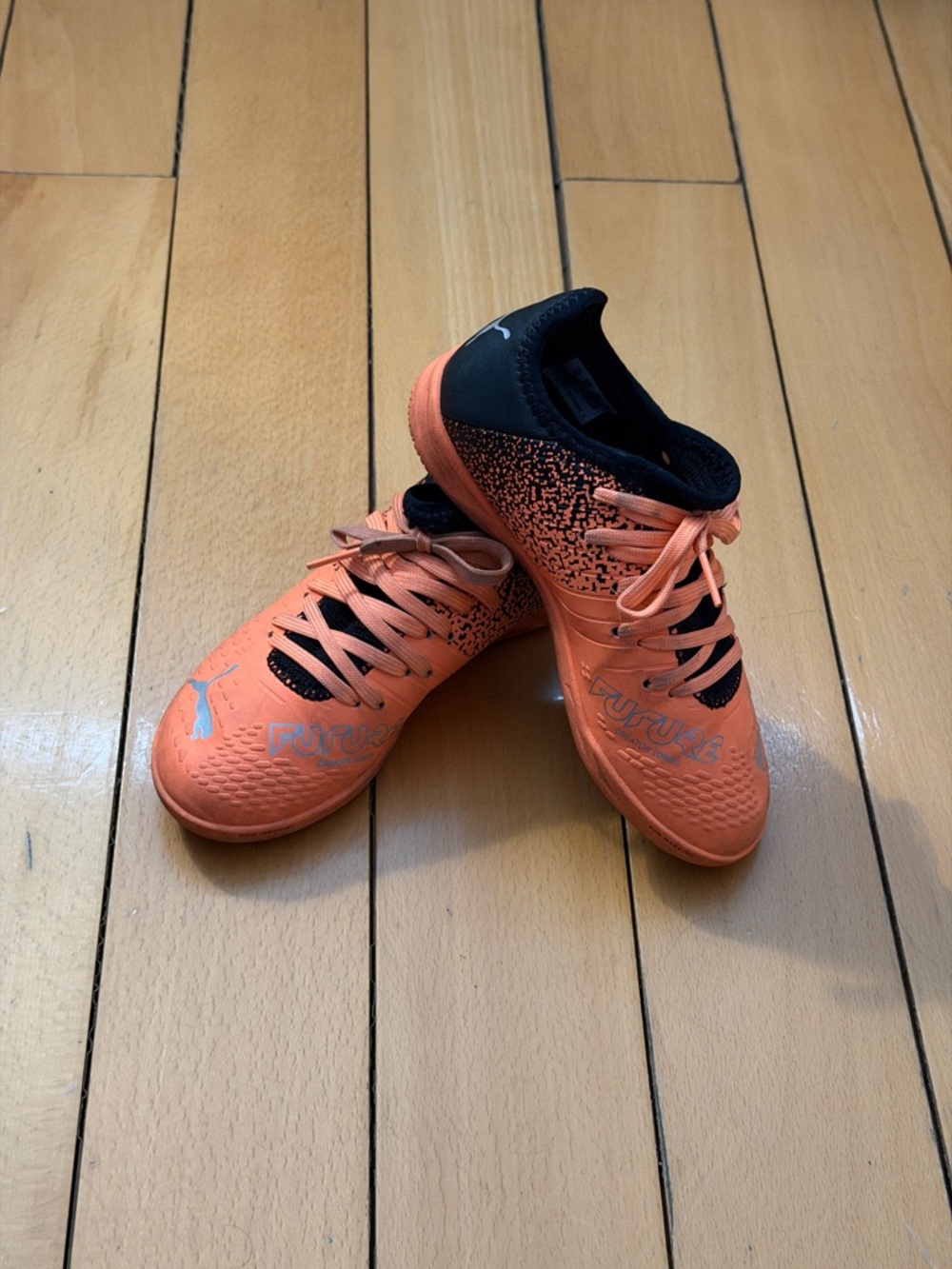 PUMA Future Z 4.3 soccer shoes in the neon citrus and black colorway